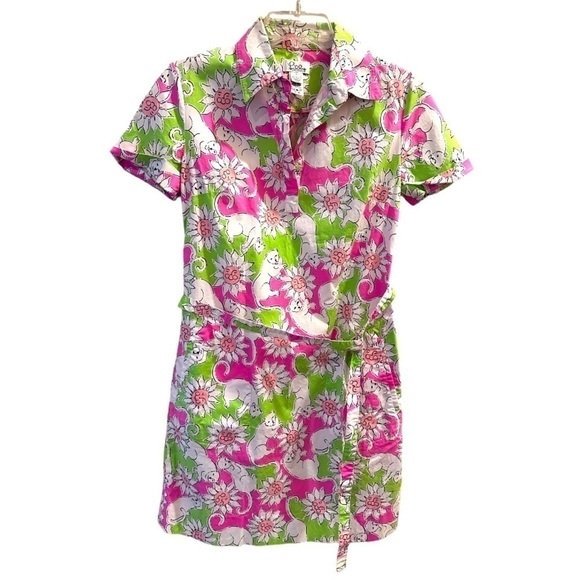 Lilly Pulitzer Dresses & Skirts - Lilly Pulitzer White Label Collared Print Dress Size 2